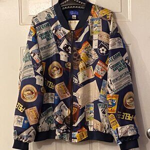 Pele Vintage 1994 Silk Jacket Men's L World Cup Brazil Soccer Authentic Rare